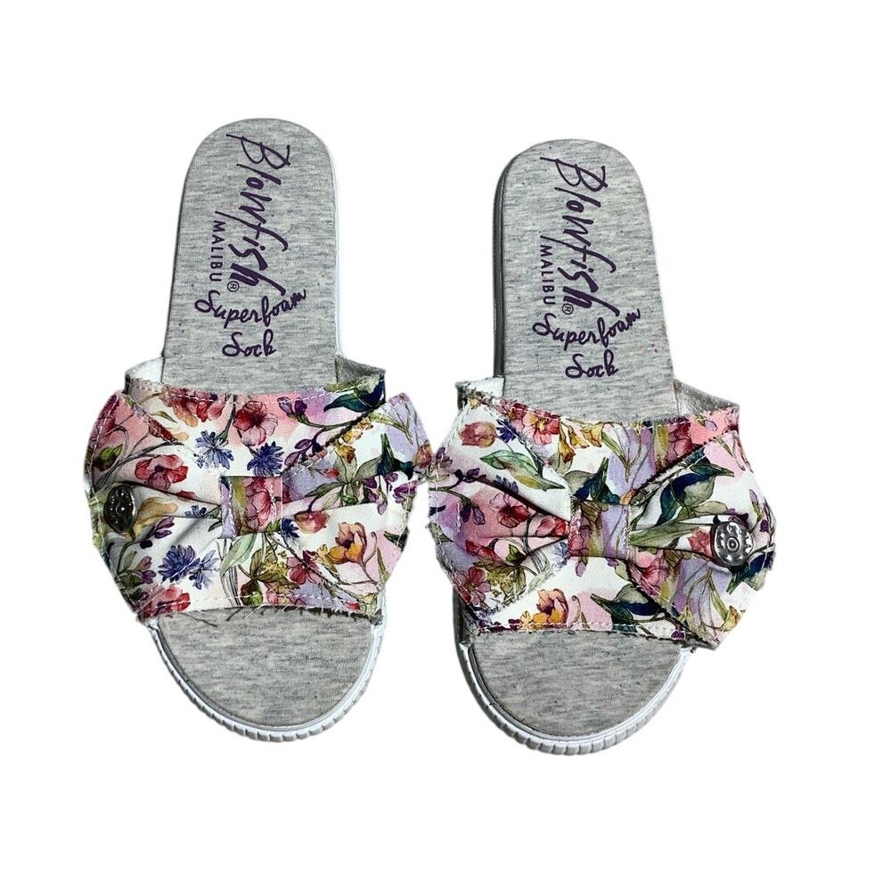 Blowfish Malibu Felina Floral Slide Sandals Women’s 8 —Boho, Cottagecore, Casual